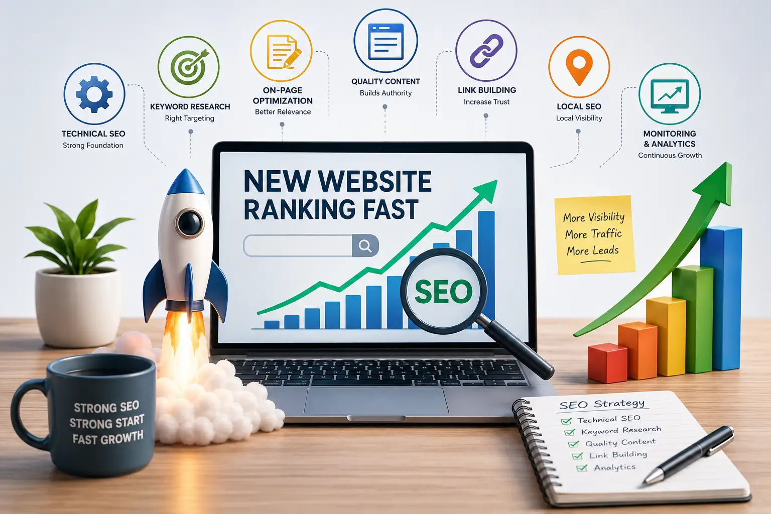 How an SEO Agency Helps a New Business Website Rank Fast After Launch